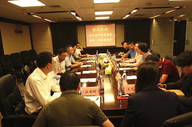 重庆外经贸集团领导班子一行到访华阳共商深化合作事宜