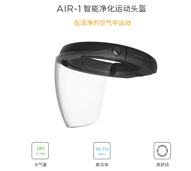健康呼吸远离雾霾与汽车尾气，AIR-1智能净化运动头盔首发