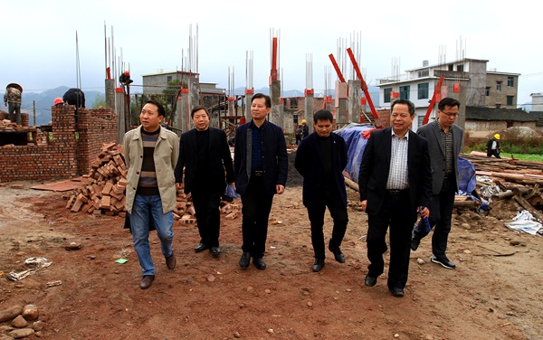 新宁县人大副主任苏杰调度六坪村脱贫迎检工作
