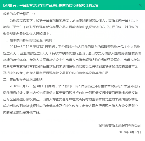 稳健迈入备案冲刺阶段 壹佰金融已完成大标清理