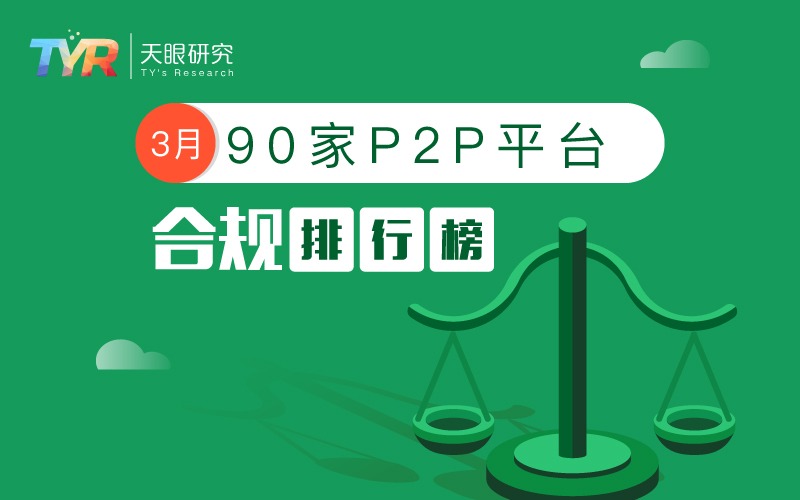 网贷天眼独家：3月90家P2P平台合规排行榜